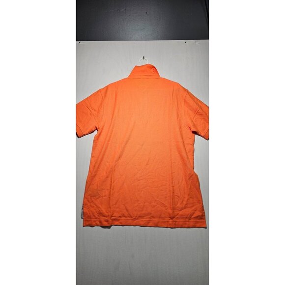 Tommy Hilfiger Polo Shirt Men’s Large Orange Short Sleeve Casual New Without Tag - Picture 3 of 3